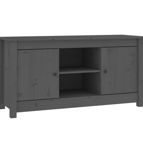 TV-Schrank Grau 103x36,5x52 cm Massivholz Kiefer