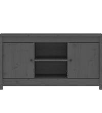 TV-Schrank Grau 103x36,5x52 cm Massivholz Kiefer