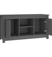 TV-Schrank Grau 103x36,5x52 cm Massivholz Kiefer