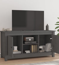 TV-Schrank Grau 103x36,5x52 cm Massivholz Kiefer