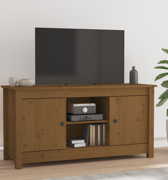 TV-Schrank Honigbraun 103x36,5x52 cm Massivholz Kiefer