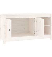 TV-Schrank Weiß 103x36,5x52 cm Massivholz Kiefer