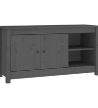 TV-Schrank Grau 103x36,5x52 cm Massivholz Kiefer