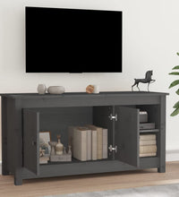 TV-Schrank Grau 103x36,5x52 cm Massivholz Kiefer