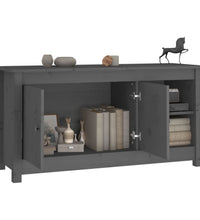 TV-Schrank Grau 103x36,5x52 cm Massivholz Kiefer