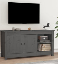 TV-Schrank Grau 103x36,5x52 cm Massivholz Kiefer