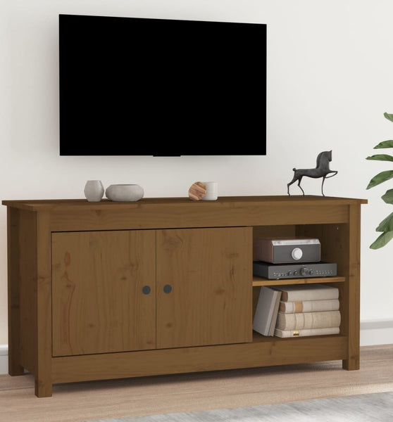 TV-Schrank Honigbraun 103x36,5x52 cm Massivholz Kiefer