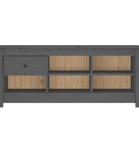 Schuhschrank Grau 110x38x45,5 cm Massivholz Kiefer