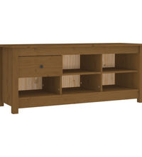 Schuhschrank Honigbraun 110x38x45,5 cm Massivholz Kiefer