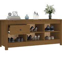 Schuhschrank Honigbraun 110x38x45,5 cm Massivholz Kiefer