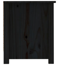 Schuhschrank Schwarz 110x38x45,5 cm Massivholz Kiefer