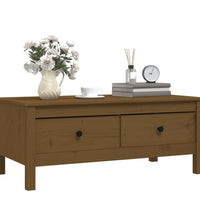 Couchtisch Honigbraun 100x50x40 cm Massivholz Kiefer