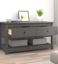 Couchtisch Grau 102x49x55 cm Massivholz Kiefer