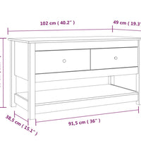 Couchtisch Honigbraun 102x49x55 cm Massivholz Kiefer