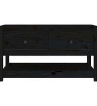 Couchtisch Schwarz 102x49x55 cm Massivholz Kiefer