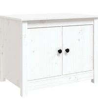 Couchtisch Weiß 71x49x55 cm Massivholz Kiefer