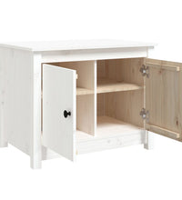 Couchtisch Weiß 71x49x55 cm Massivholz Kiefer