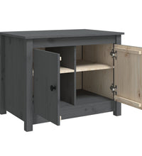Couchtisch Grau 71x49x55 cm Massivholz Kiefer