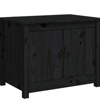 Couchtisch Schwarz 71x49x55 cm Massivholz Kiefer