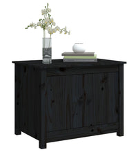 Couchtisch Schwarz 71x49x55 cm Massivholz Kiefer