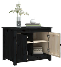 Couchtisch Schwarz 71x49x55 cm Massivholz Kiefer