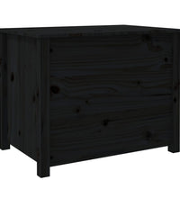 Couchtisch Schwarz 71x49x55 cm Massivholz Kiefer
