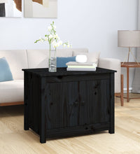 Couchtisch Schwarz 71x49x55 cm Massivholz Kiefer