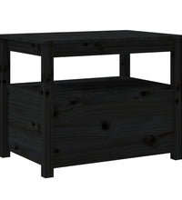 Couchtisch Schwarz 71x49x55 cm Massivholz Kiefer