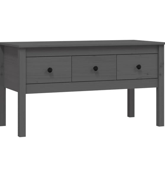Couchtisch Grau 102x49x55 cm Massivholz Kiefer