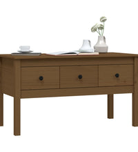 Couchtisch Honigbraun 102x49x55 cm Massivholz Kiefer