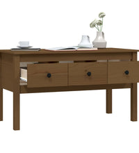 Couchtisch Honigbraun 102x49x55 cm Massivholz Kiefer