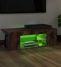 TV-Schrank mit LED-Leuchten Räuchereiche 90x39x30 cm