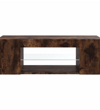 TV-Schrank mit LED-Leuchten Räuchereiche 90x39x30 cm