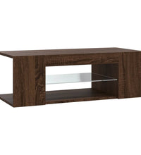 TV-Schrank mit LED-Leuchten Braun Eichen-Optik 90x39x30 cm