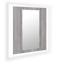 LED-Spiegelschrank Grau Sonoma 40x12x45 cm Holzwerkstoff