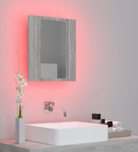 LED-Spiegelschrank Grau Sonoma 40x12x45 cm Holzwerkstoff