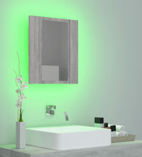 LED-Spiegelschrank Grau Sonoma 40x12x45 cm Holzwerkstoff