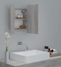 LED-Spiegelschrank Grau Sonoma 40x12x45 cm Holzwerkstoff