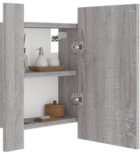 LED-Spiegelschrank Grau Sonoma 40x12x45 cm Holzwerkstoff