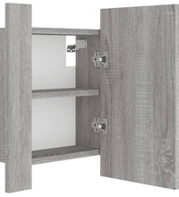 LED-Spiegelschrank Grau Sonoma 40x12x45 cm Holzwerkstoff