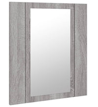 LED-Spiegelschrank Grau Sonoma 40x12x45 cm Holzwerkstoff
