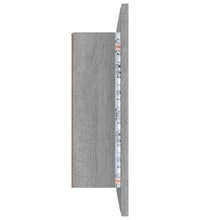 LED-Spiegelschrank Grau Sonoma 60x12x45 cm Holzwerkstoff