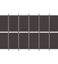 6-tlg. Paravent Braun 300x180 cm Stoff