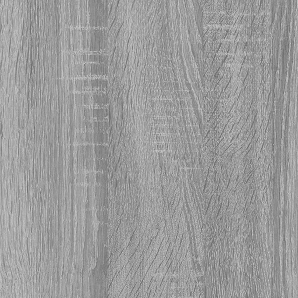 Bücherregal Grau Sonoma 40x33x100 cm Holzwerkstoff und Stahl