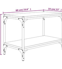 TV-Schrank Grau Sonoma 60x33x41 cm Holzwerkstoff und Stahl