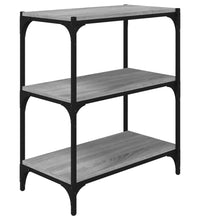 Bücherregal Grau Sonoma 60x33x70,5 cm Holzwerkstoff und Stahl
