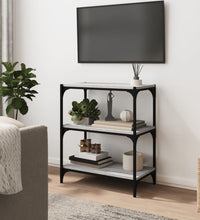 Bücherregal Grau Sonoma 60x33x70,5 cm Holzwerkstoff und Stahl