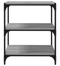 Bücherregal Grau Sonoma 60x33x70,5 cm Holzwerkstoff und Stahl