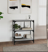 Bücherregal Grau Sonoma 60x33x70,5 cm Holzwerkstoff und Stahl