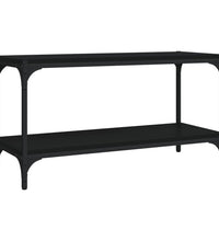 TV-Schrank Schwarz 80x33x41 cm Holzwerkstoff und Stahl